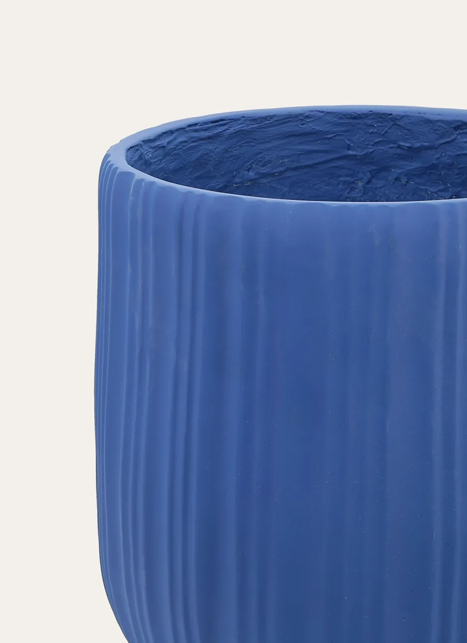 POT POUR PLANTE TEXTURÉ PETIT MODÈLE BLEU ROI