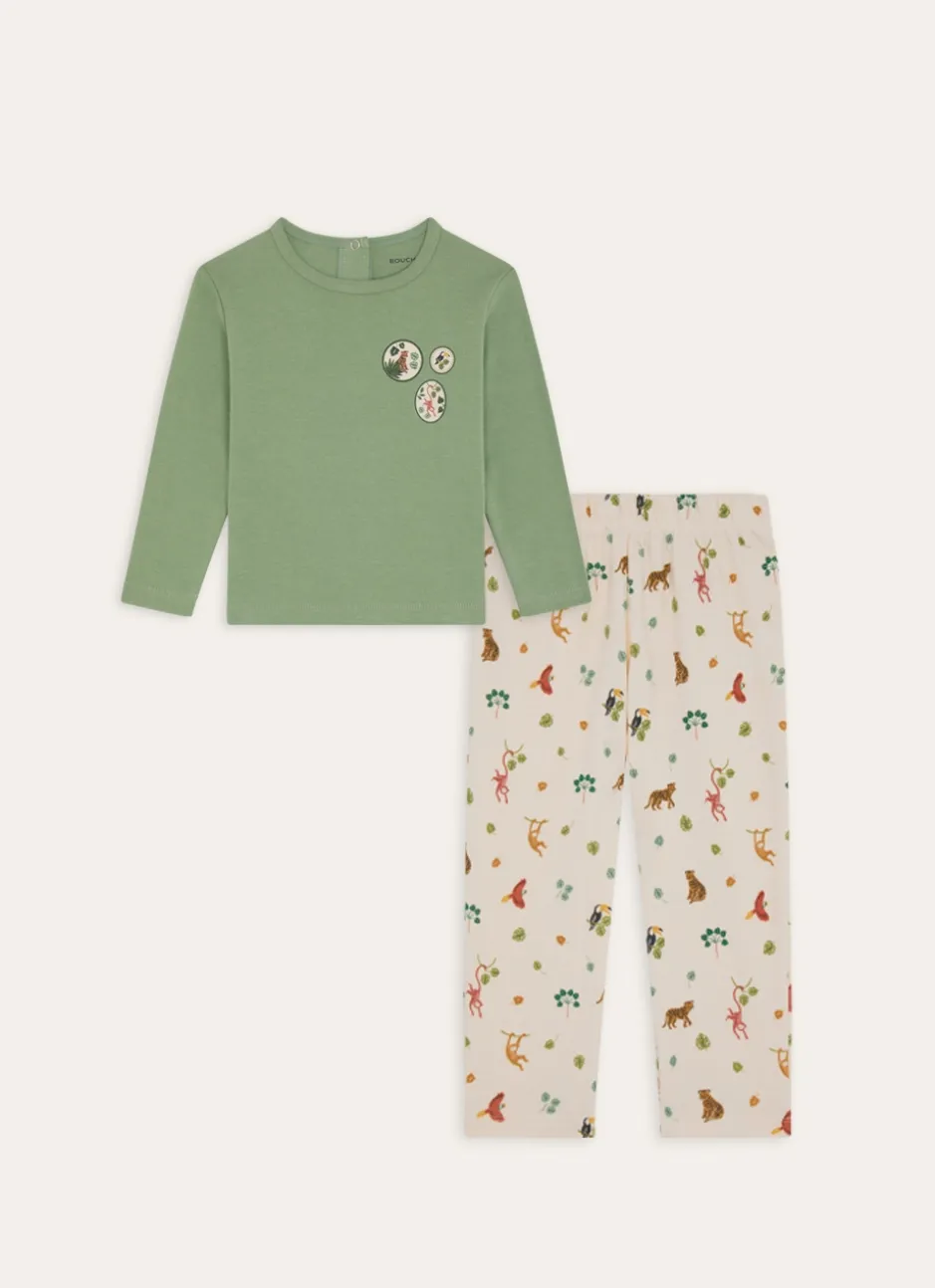 PYJAMA ENFANT EN COTON IMPRIMÉ JUNGLE MULTICOLORE