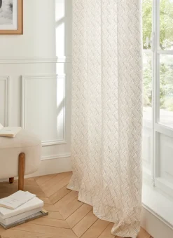 RIDEAU EN COTON BEIGE