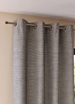 RIDEAU FANTAISIE AVEC MICRO MOTIF EN JACQUARD ENCRE
