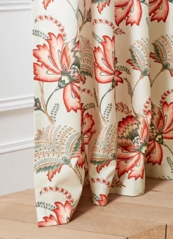 RIDEAU À MOTIFS FLORAUX JULIA BLANC CASSÉ