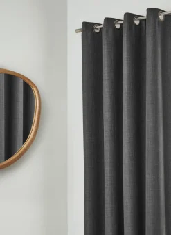 RIDEAU OBSCURCISSANT EFFET TRAMÉ UNI ANTHRACITE