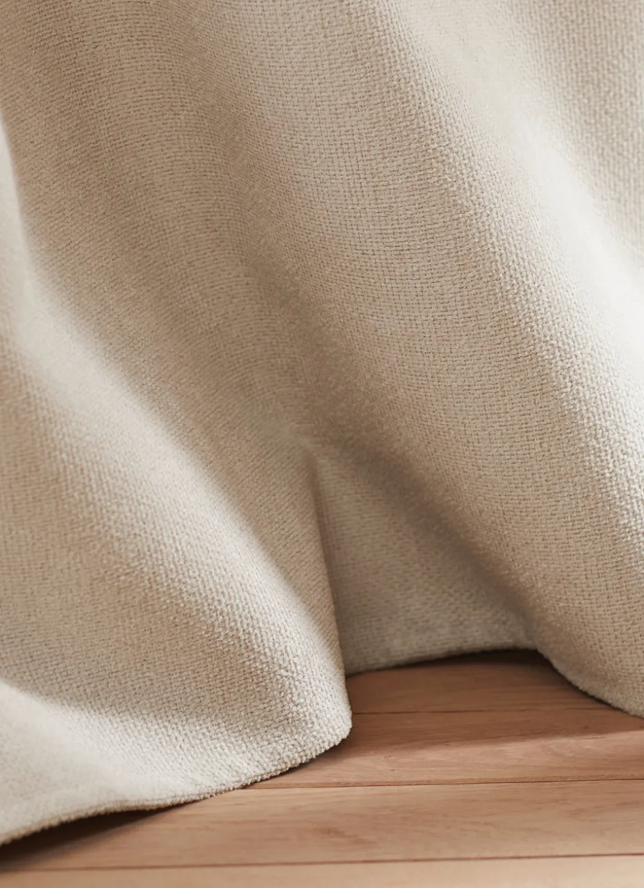 RIDEAU OBSCURCISSANT EN VELOURS CHENILLE ÉCRU