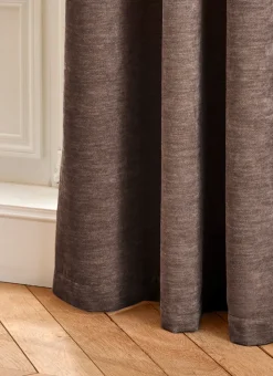 RIDEAU UNI ASPECT VELOURS TOUCHER DOUX CANNA CHOCOLAT