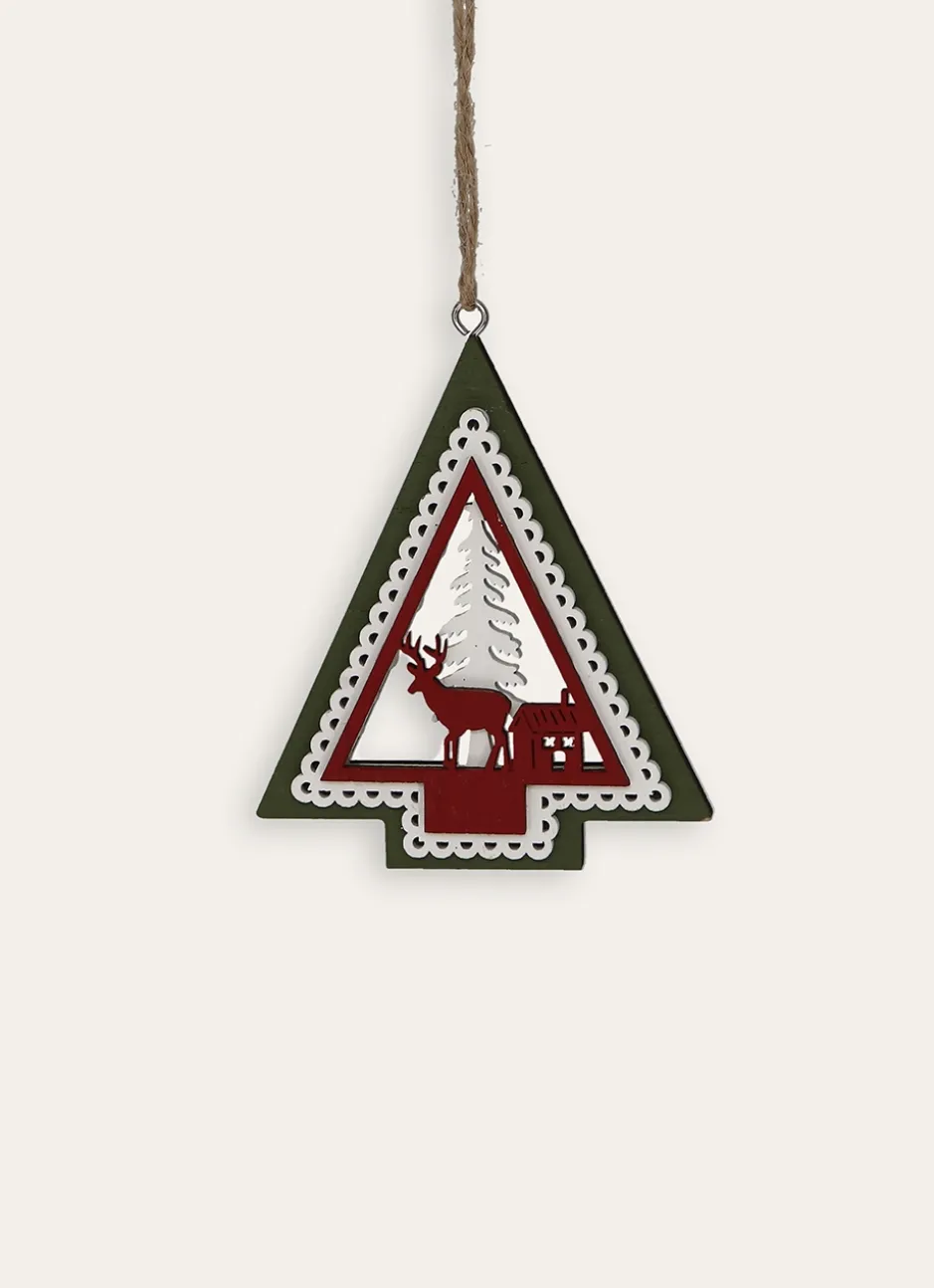 SAPIN TRIANGLE AVEC DÉCOR À SUSPENDRE SAPIN