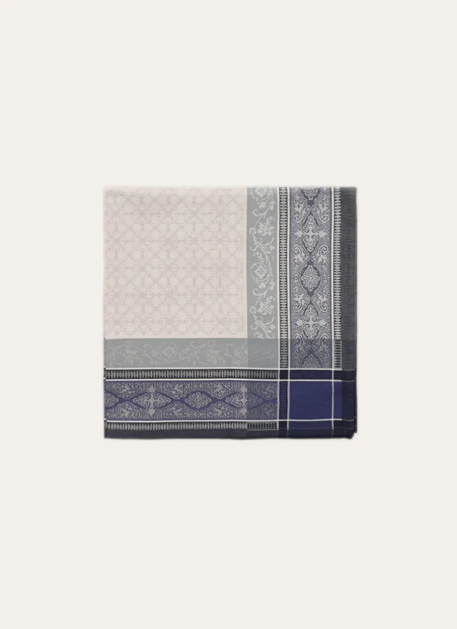 SERVIETTE DE TABLE EN COTON JACQUARD MULTICOLORE