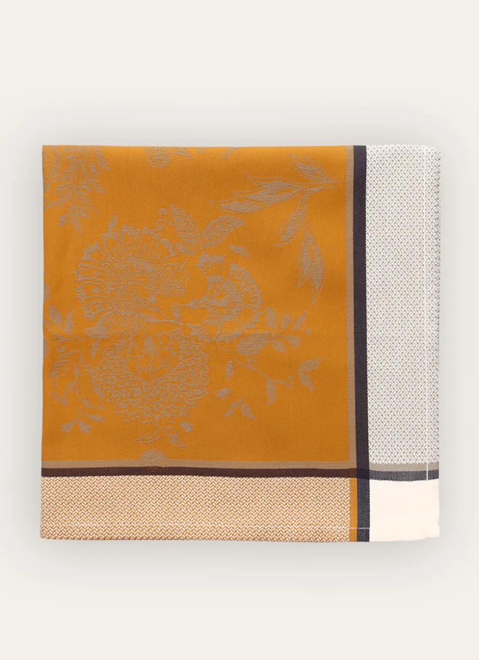 SERVIETTE DE TABLE EN JACQUARD DE COTON INTZ MULTICOLORE/JAUNE