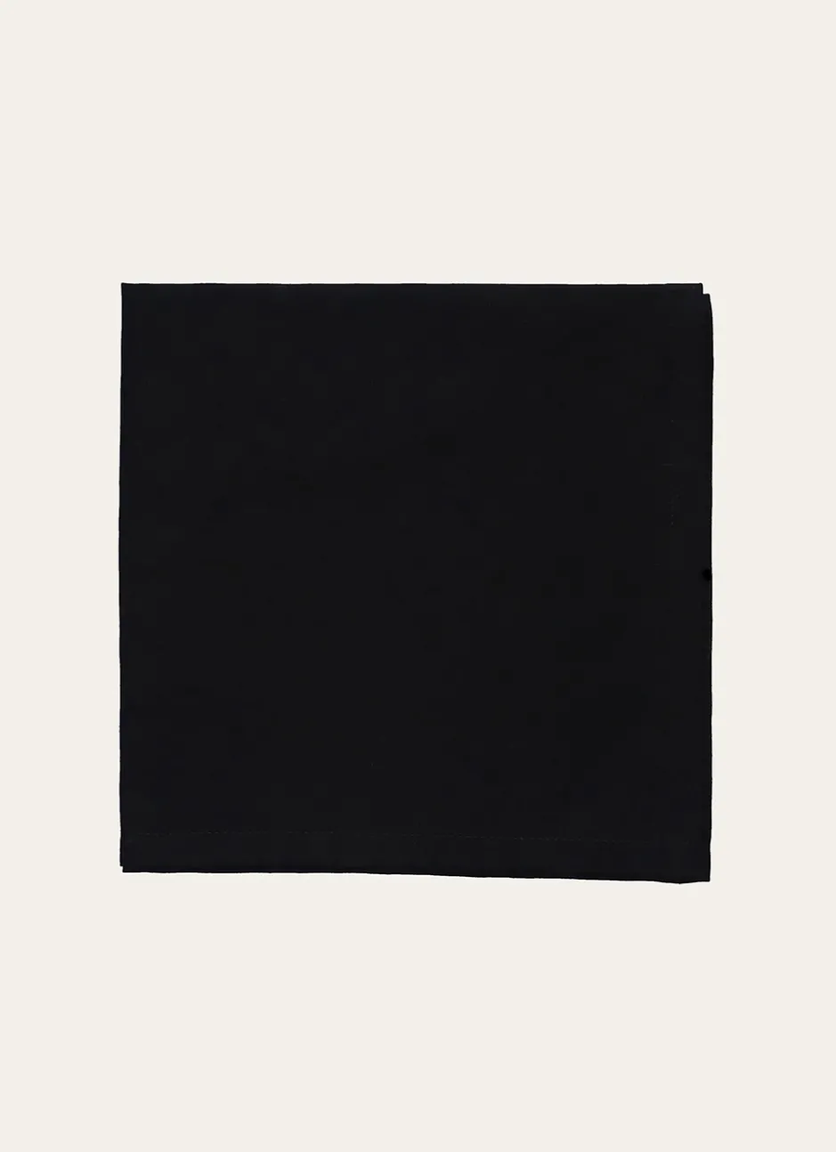 SERVIETTE DE TABLE EN JACQUARD DE COTON Noir