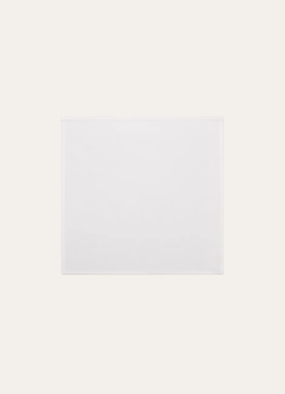 SERVIETTE DE TABLE UNIE EN COTON BLANC