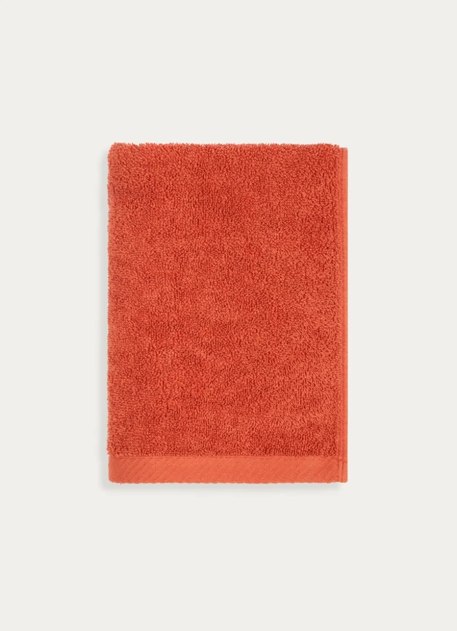 SERVIETTE DE TOILETTE EN COTON UNI BASIL TERRACOTTA