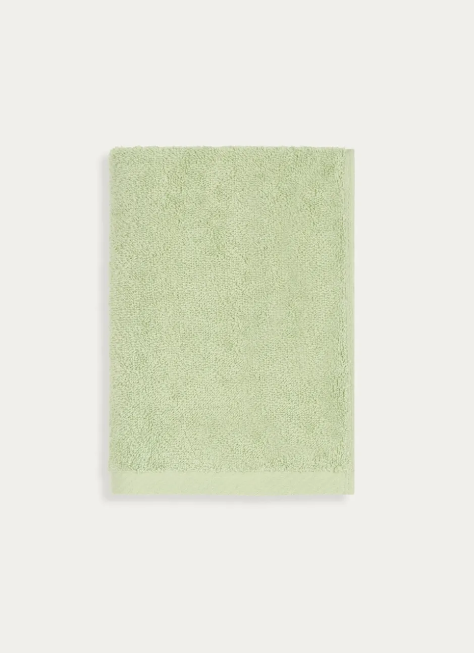 SERVIETTE DE TOILETTE EN COTON UNI BASIL VERT