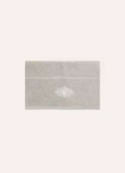SERVIETTE DE TOILETTE EN VELOURS BRODÉE 500GR GRIS
