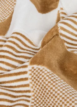 SERVIETTE DE TOILETTE JACQUARD MOTIF GÉOMÉTRIQUE MULTICOLORE