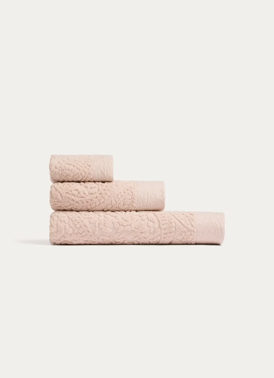 SERVIETTE DE TOILETTE JOSEPHINE EN VELOURS BEIGE