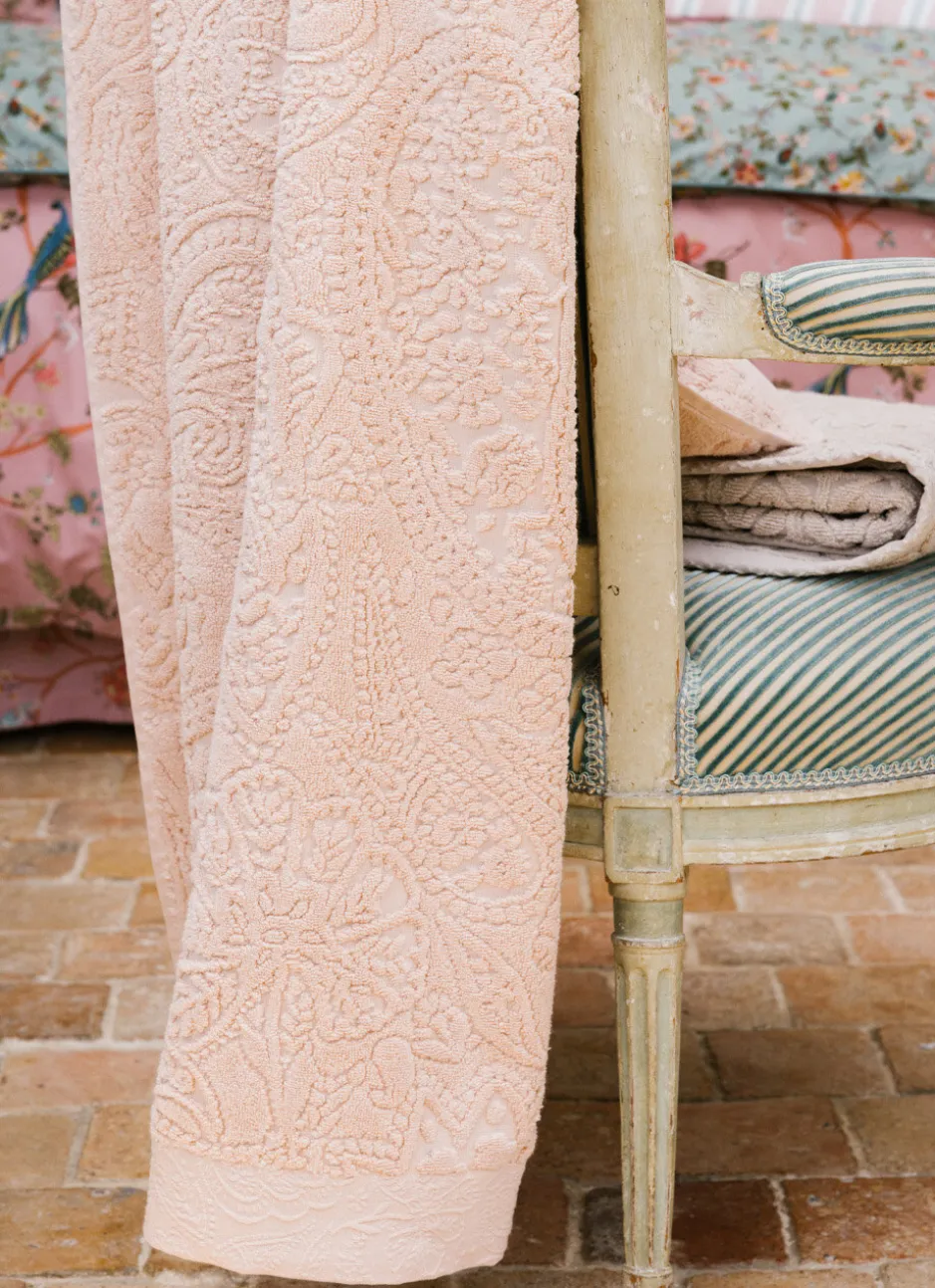 SERVIETTE DE TOILETTE JOSEPHINE EN VELOURS BEIGE
