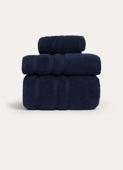 SERVIETTE DE TOILETTE MOELLEUSE LITEAU RAFFINÉ MARINE