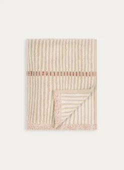 SERVIETTE DE TOILETTE À RAYURES BEIGE