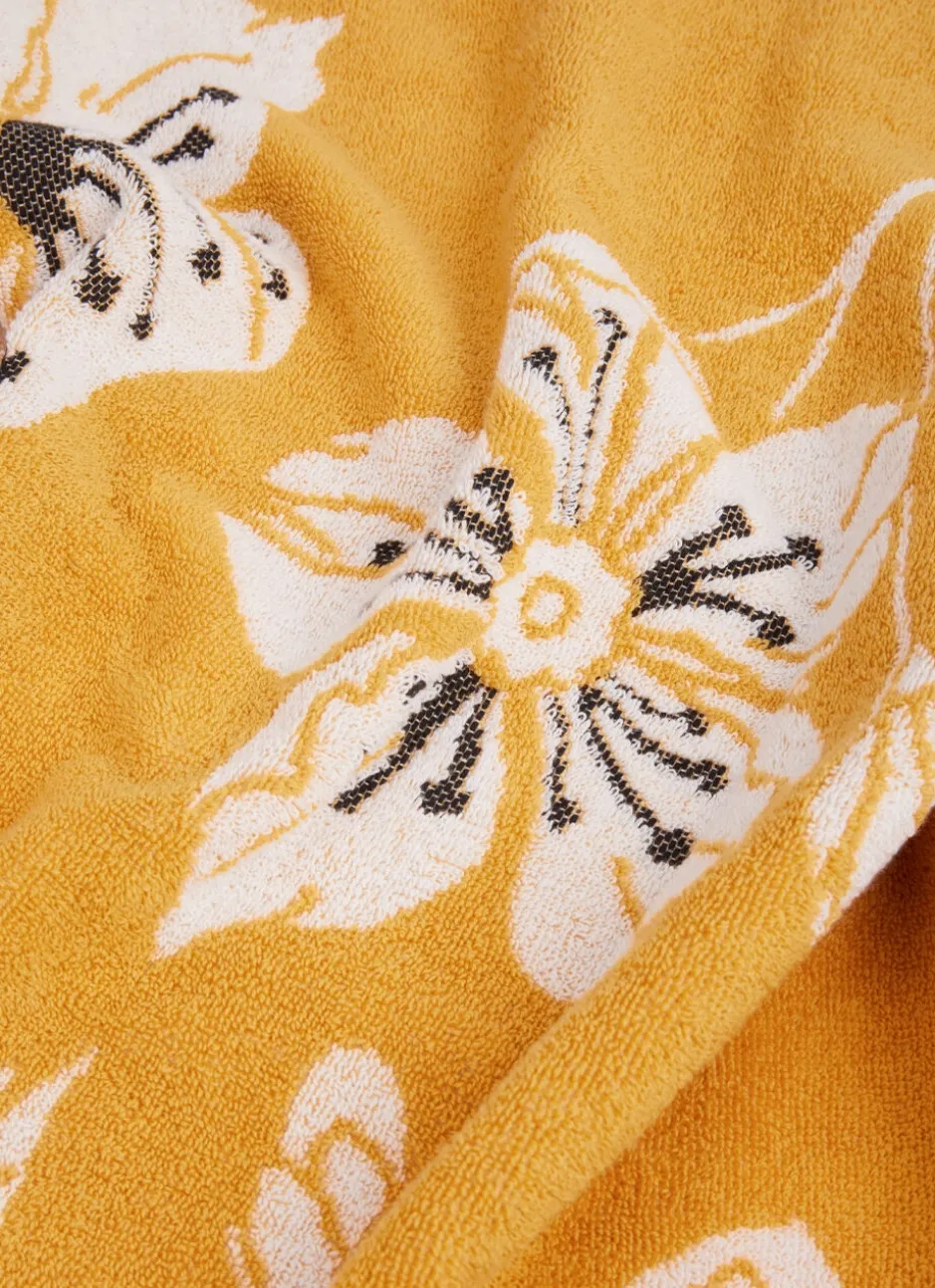 SERVIETTE DE TOILETTE SAIKO JAUNE/BLANC