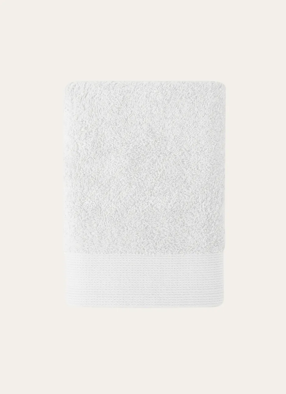 SERVIETTE DE TOILETTE UNIE EN COTON 500GR BLANC