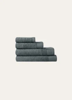 SERVIETTE DE TOILETTE UNIE EN COTON 500GR ARDOISE