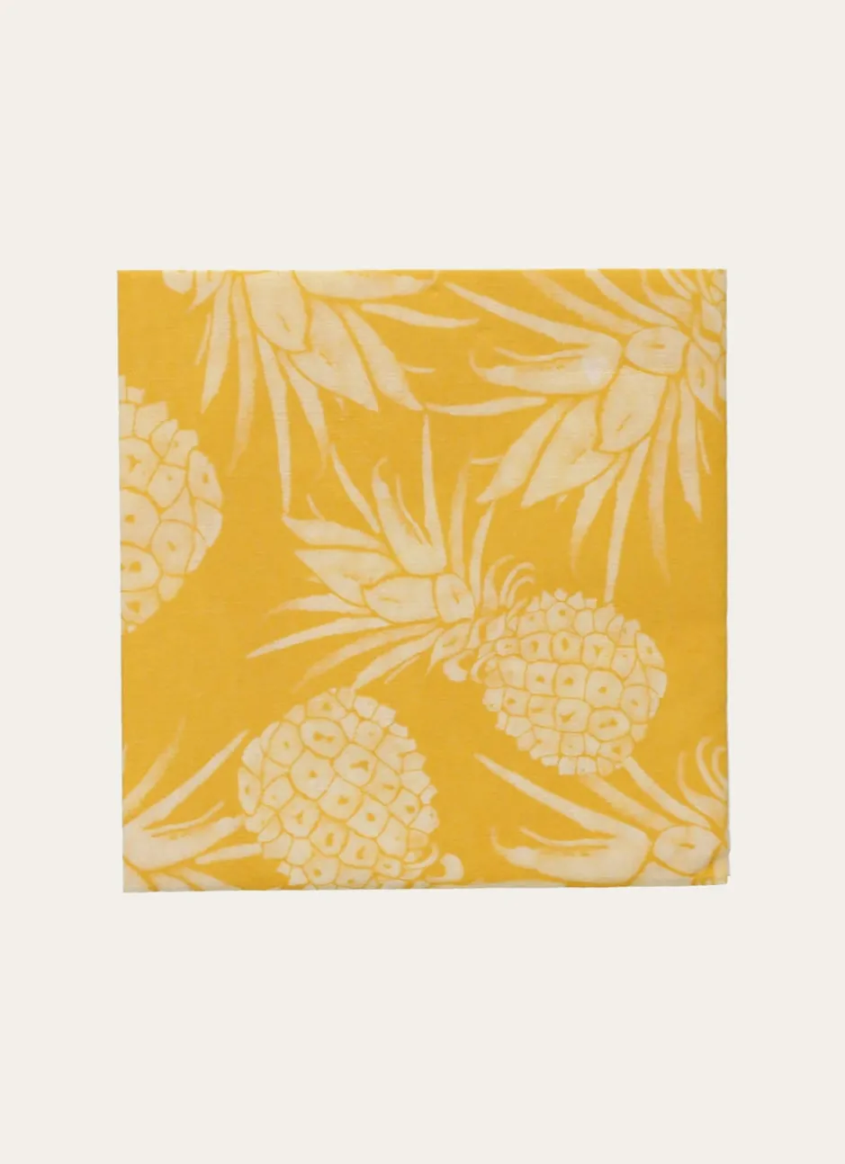 SERVIETTE EN PAPIER MOTIF ANANAS JAUNE