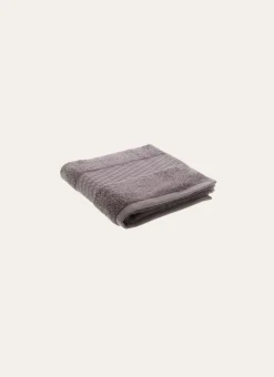 SERVIETTE INVITÉ COTON BIO JACQUARD GAUFRÉ 450GR CENDRE