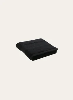 SERVIETTE INVITÉ COTON BIO JACQUARD GAUFRÉ 450GR Noir