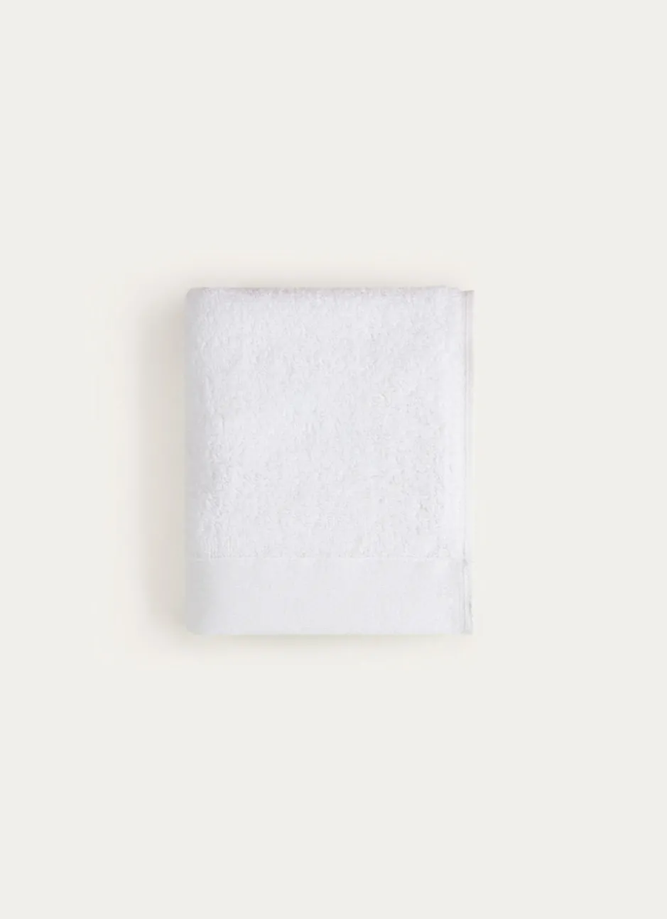 SERVIETTE INVITÉ COTON MOELLEUX ZÉRO TORSION BLANC