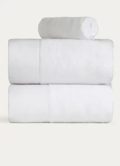 SERVIETTE INVITÉ COTON MOELLEUX ZÉRO TORSION BLANC