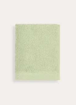 SERVIETTE INVITÉ EN COTON UNI BASIL VERT