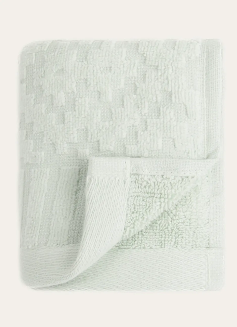 SERVIETTE INVITÉ EN JACQUARD EAU