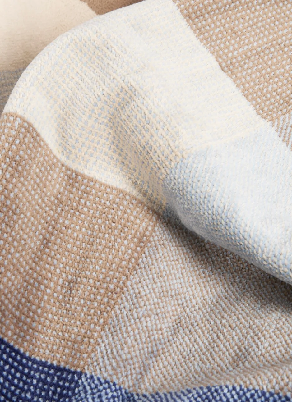 SERVIETTE INVITÉ EN VELOURS À CARREAUX BLEU FONCÉ