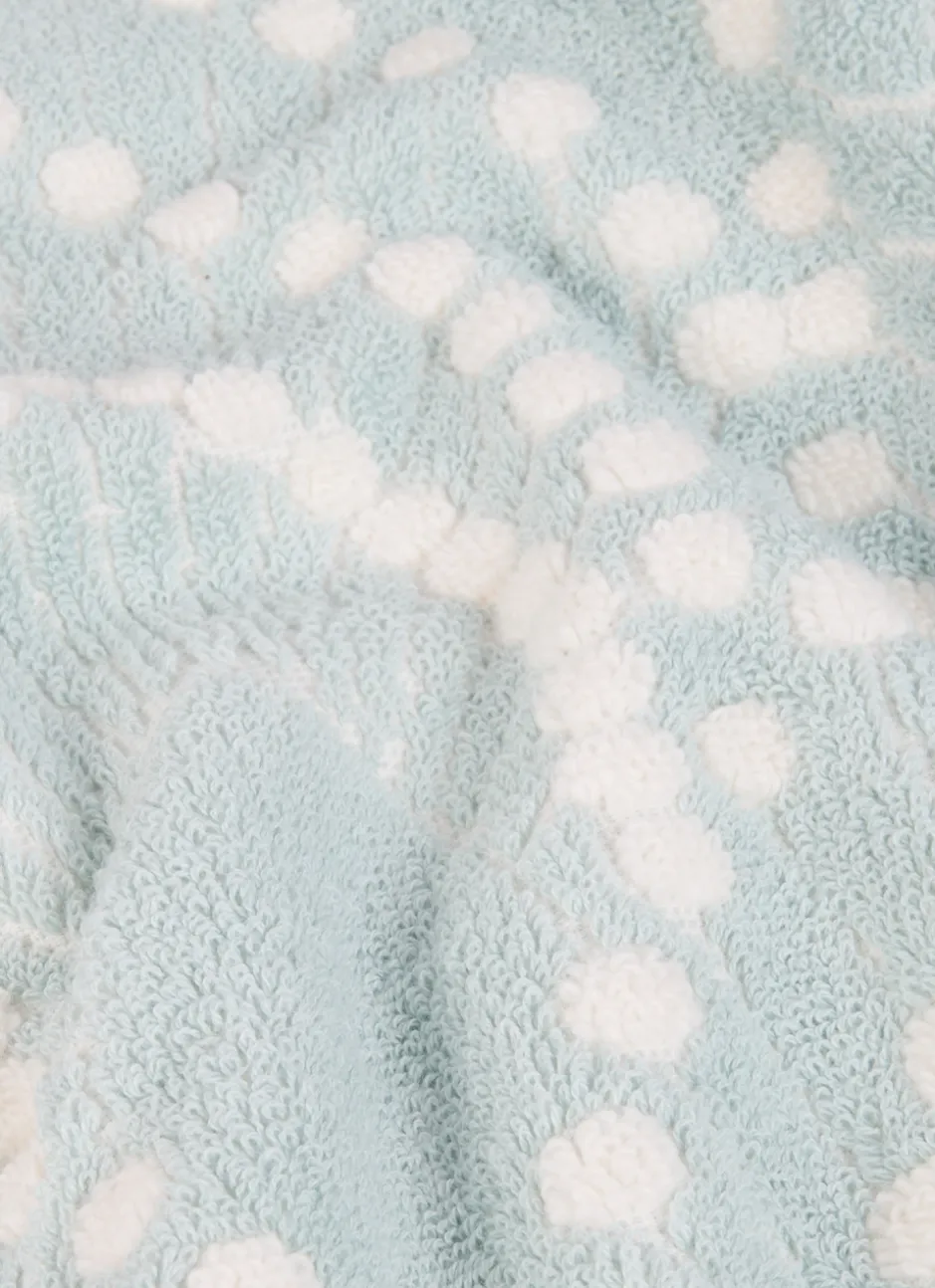 SERVIETTE INVITÉ SERENA EN JACQUARD BLEU CLAIR