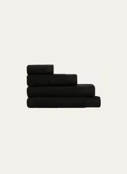 SERVIETTE INVITÉ UNIE EN COTON 500GR Noir
