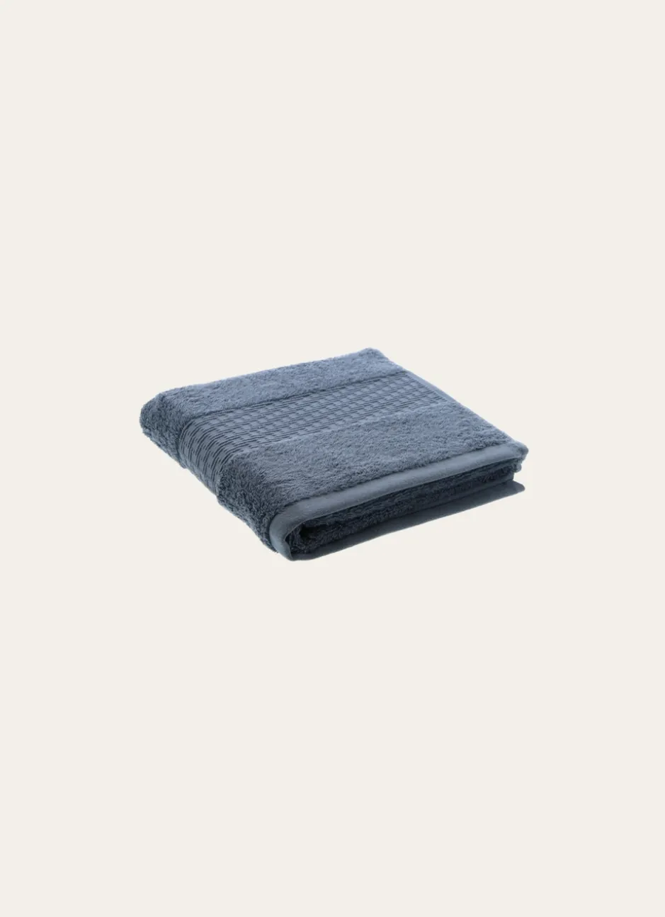 SERVIETTE TOILETTE COTON BIO JACQUARD GAUFRÉ 450 ORAGE