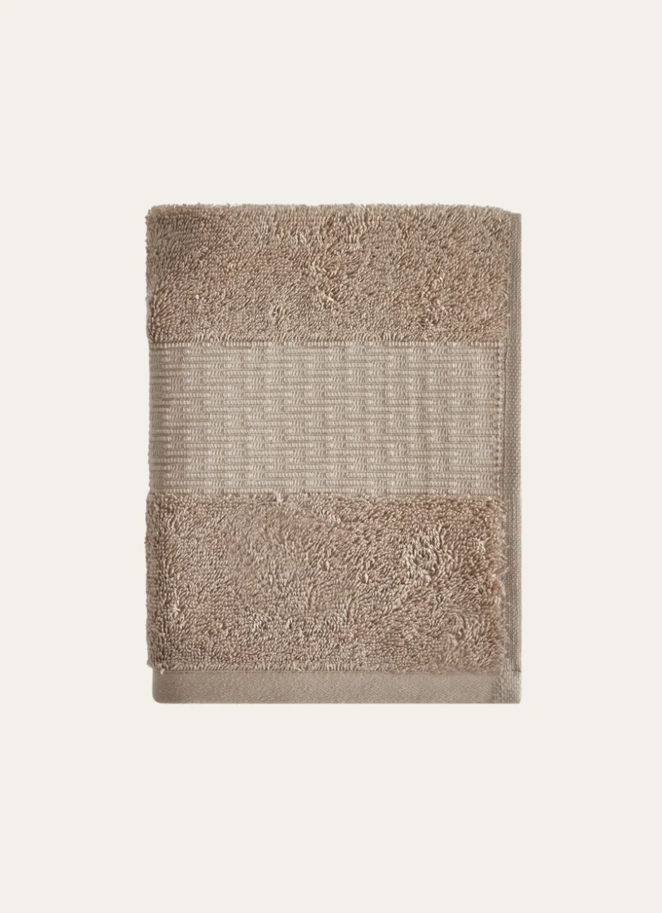 SERVIETTE TOILETTE COTON BIO JACQUARD GAUFRÉ 450 LIN