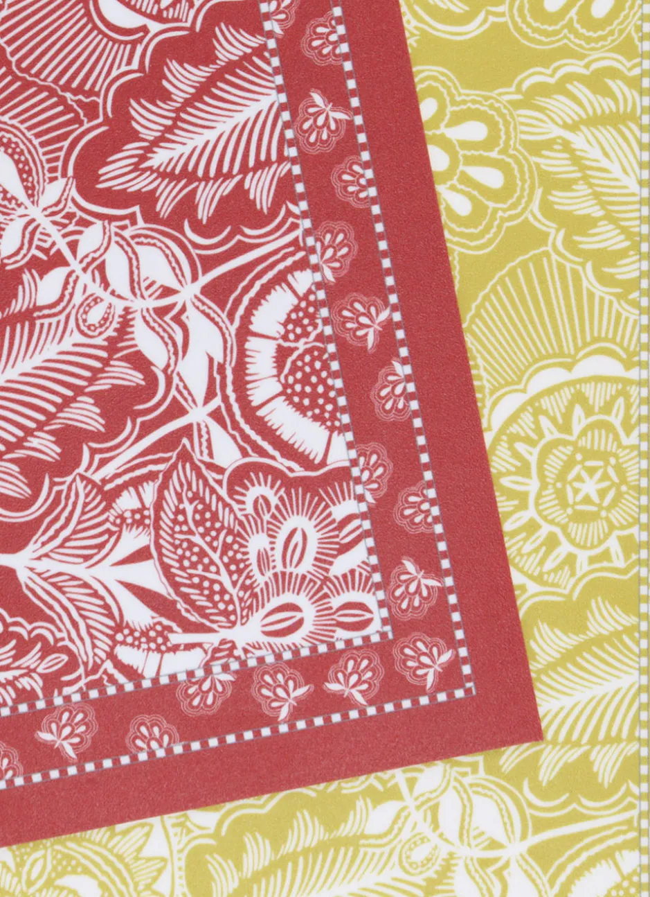 SET DE TABLE PLASTIFIÉ – MOTIF STYLE BANDANA BRIQUE