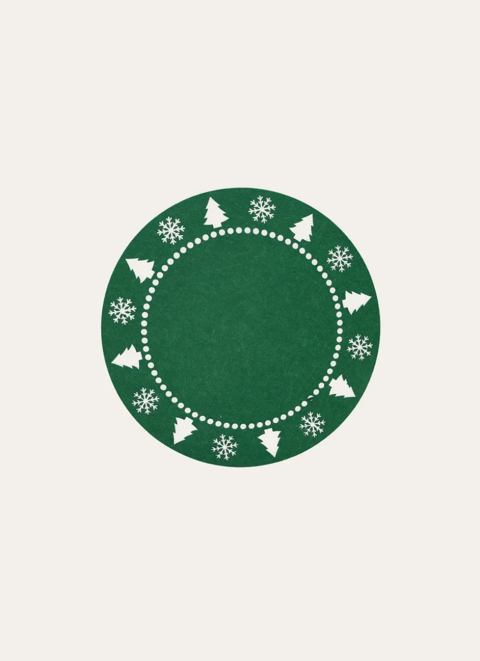 SET DE TABLE SAPIN EN FEUTRINE vert