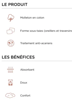 SOUS-TAIE DE TRAVERSIN EN COTON 220GR BLANC