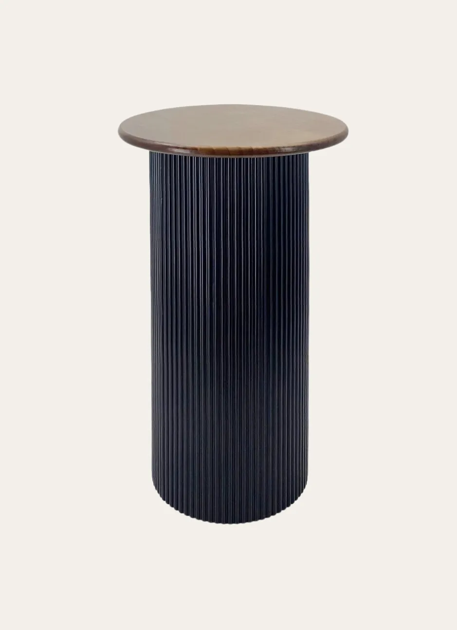 TABLE D'APPOINT NOIR/BOIS