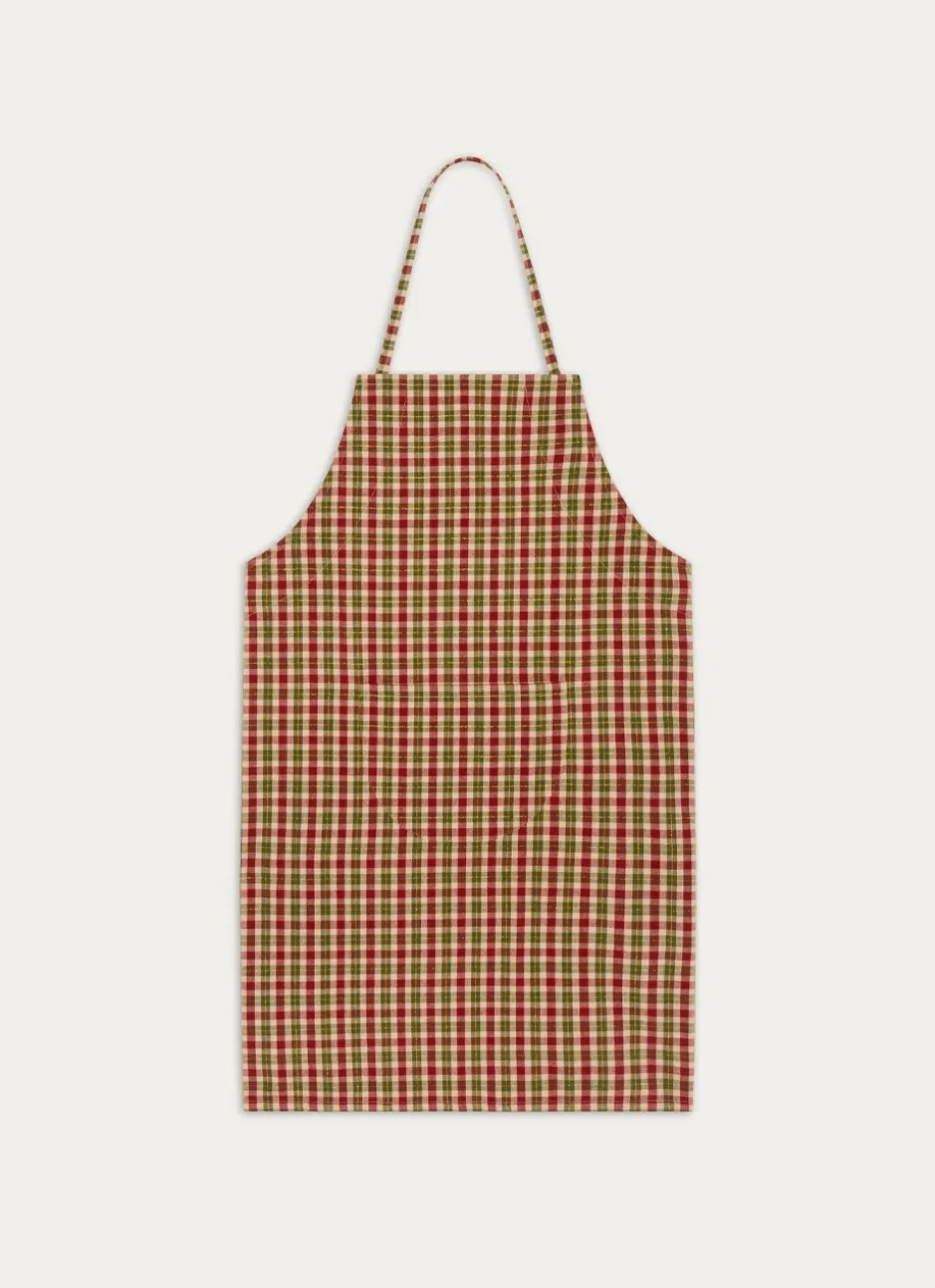 TABLIER DE CUISINE À CARREAUX EN COTON MULTICOLORE