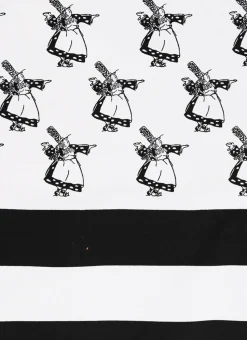 TABLIER EN COTON DRAPEAU BRETON BLANC / NOIR