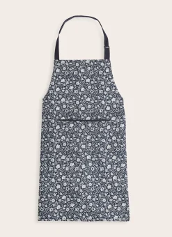 TABLIER FLEURS BICA BLEU MARINE