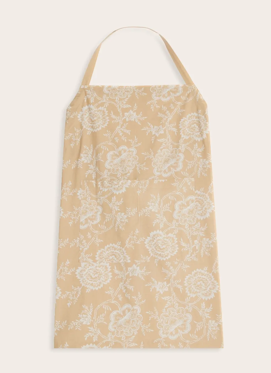 TABLIER À FLEURS RALY BEIGE