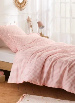 TAIE D'OREILLER BÉBÉ MOTIF VICHY GINGHAM ROSE