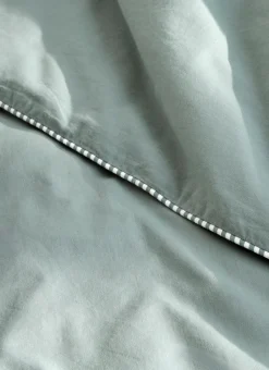 TAIE D’OREILLER ENFANT EN COTON LAVÉ VERT