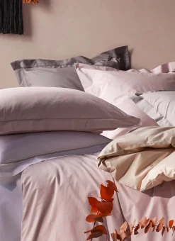 TAIE D'OREILLER UNIE EN PERCALE DE COTON BLANC