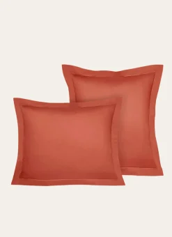 TAIE D'OREILLER UNIE EN PERCALE DE COTON TERRE