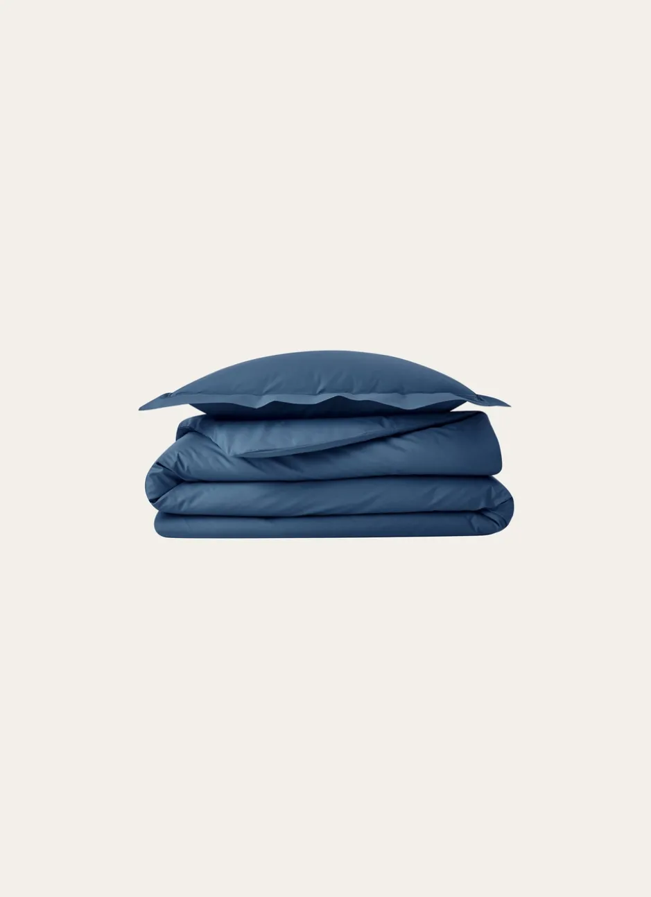 TAIE D'OREILLER UNIE EN PERCALE DE COTON JEAN