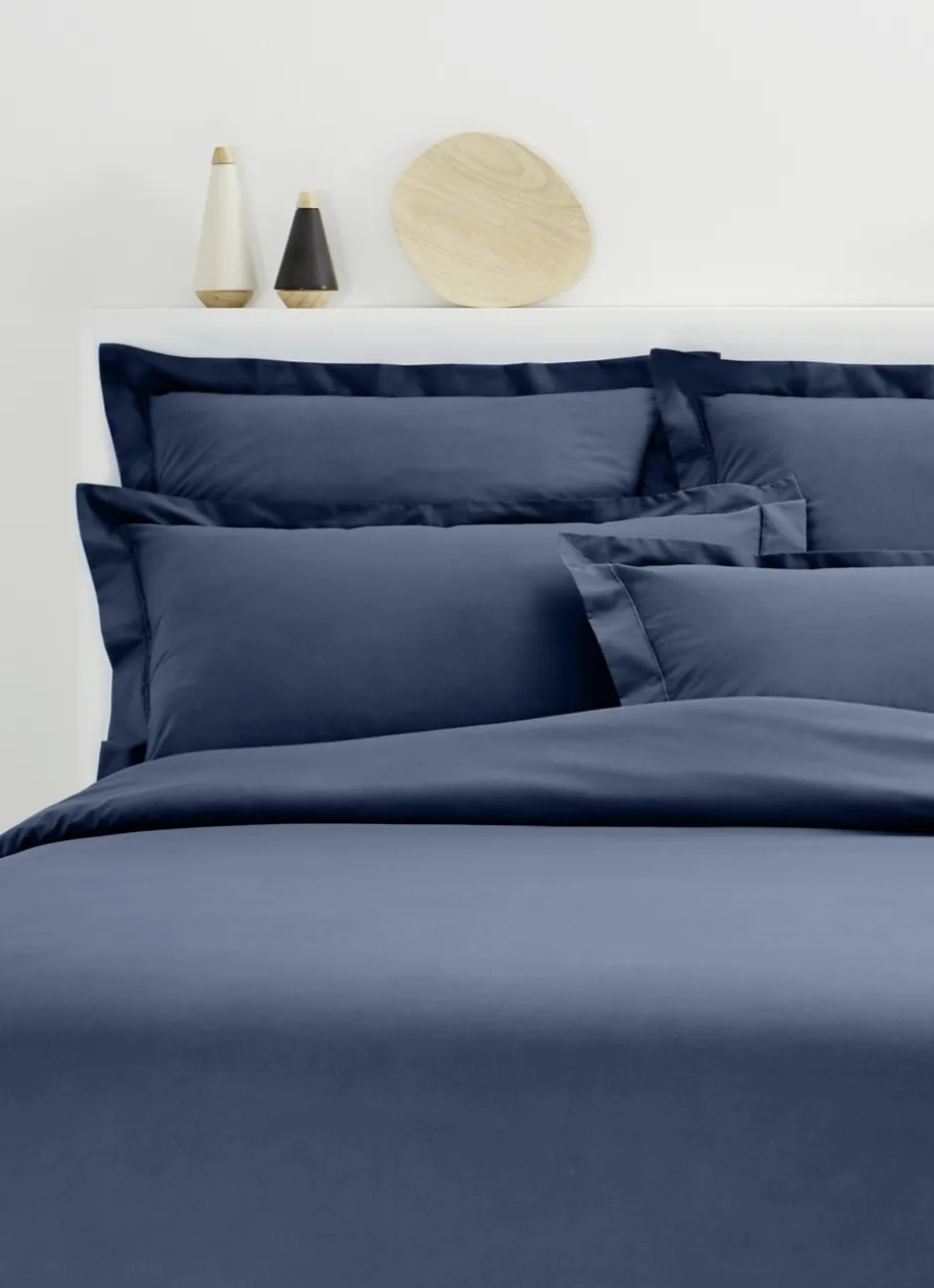 TAIE D'OREILLER UNIE EN PERCALE DE COTON JEAN